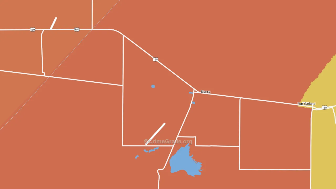 Blanca, CO Map of Theft Rates