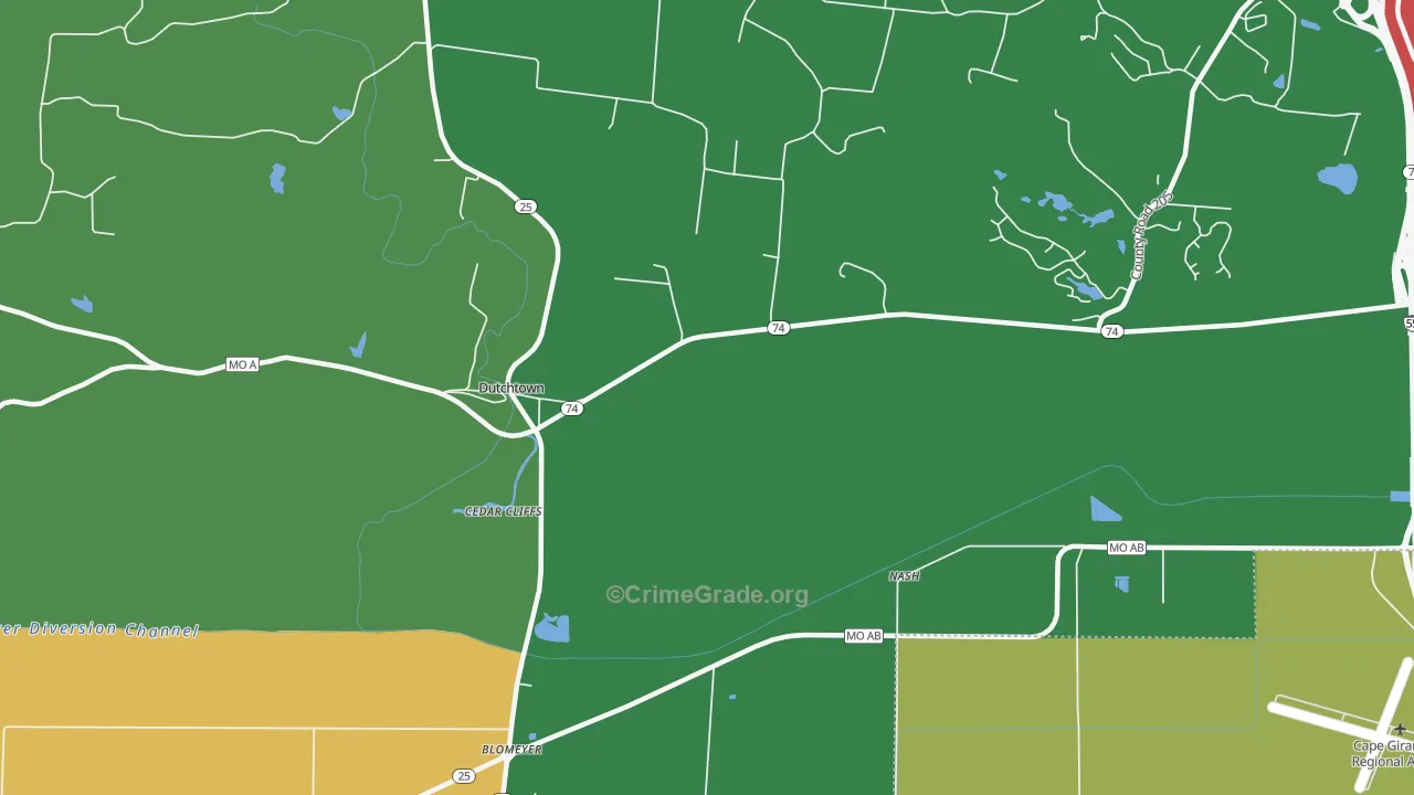 Blomeyer, MO Map of Theft Rates