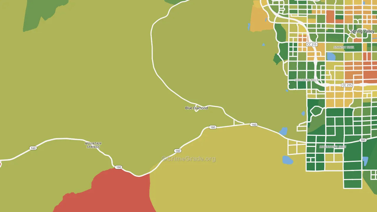 Blue Diamond, NV Map of Theft Rates