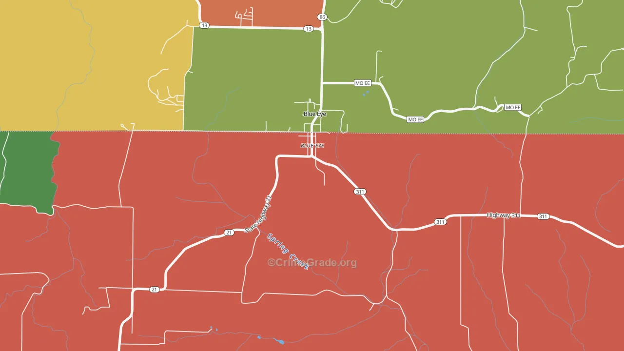 Blue Eye, AR Map of Theft Rates