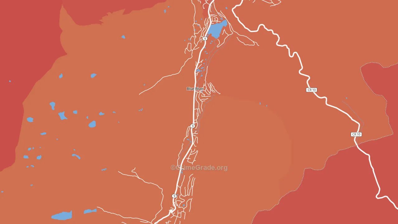 Blue River, CO Map of Theft Rates