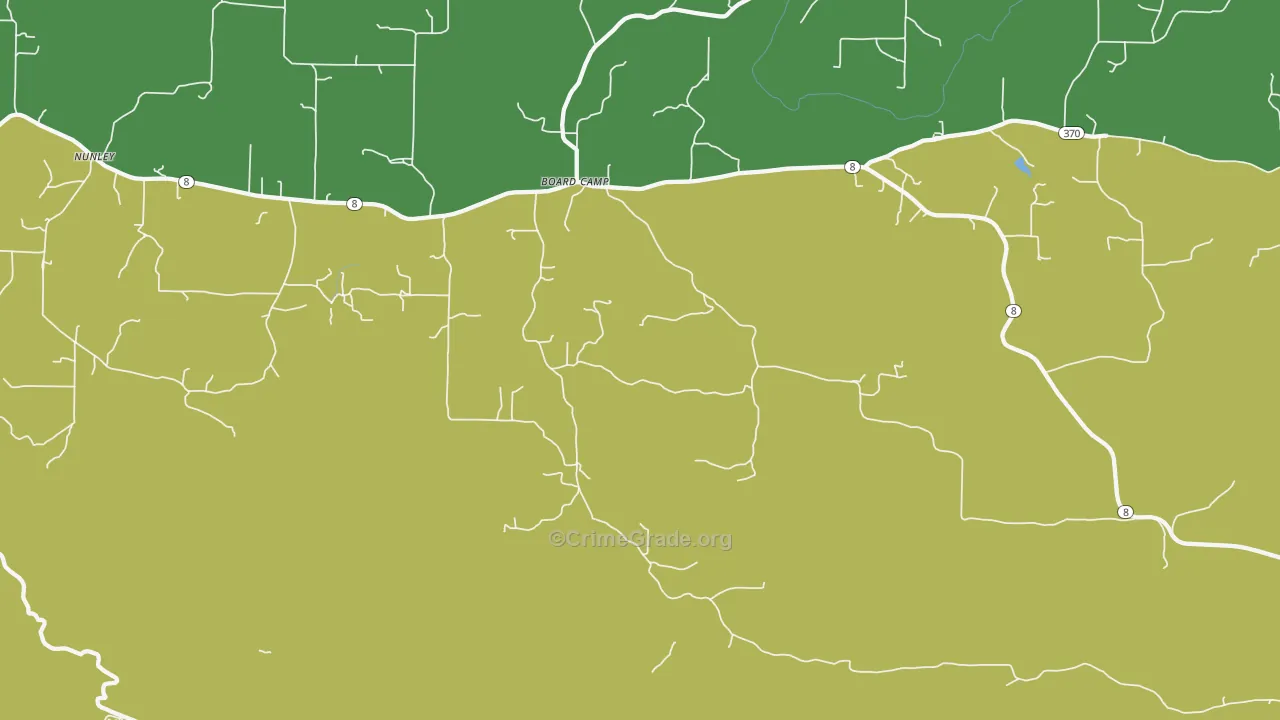 Board Camp, AR Map of Theft Rates
