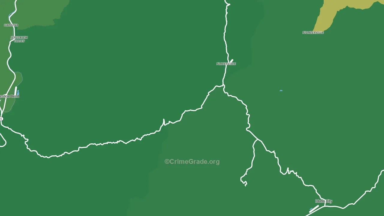 Boise County, ID Map of Theft Rates