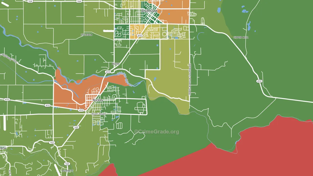 Boise, WA Map of Theft Rates