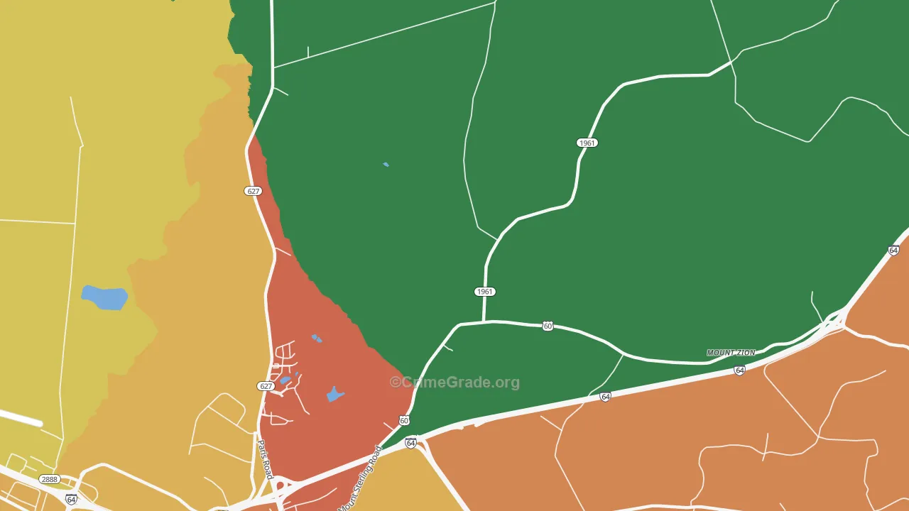 Bon Haven, KY Map of Theft Rates