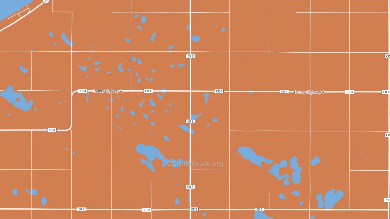 Bonanza Grove, MN Map of Theft Rates