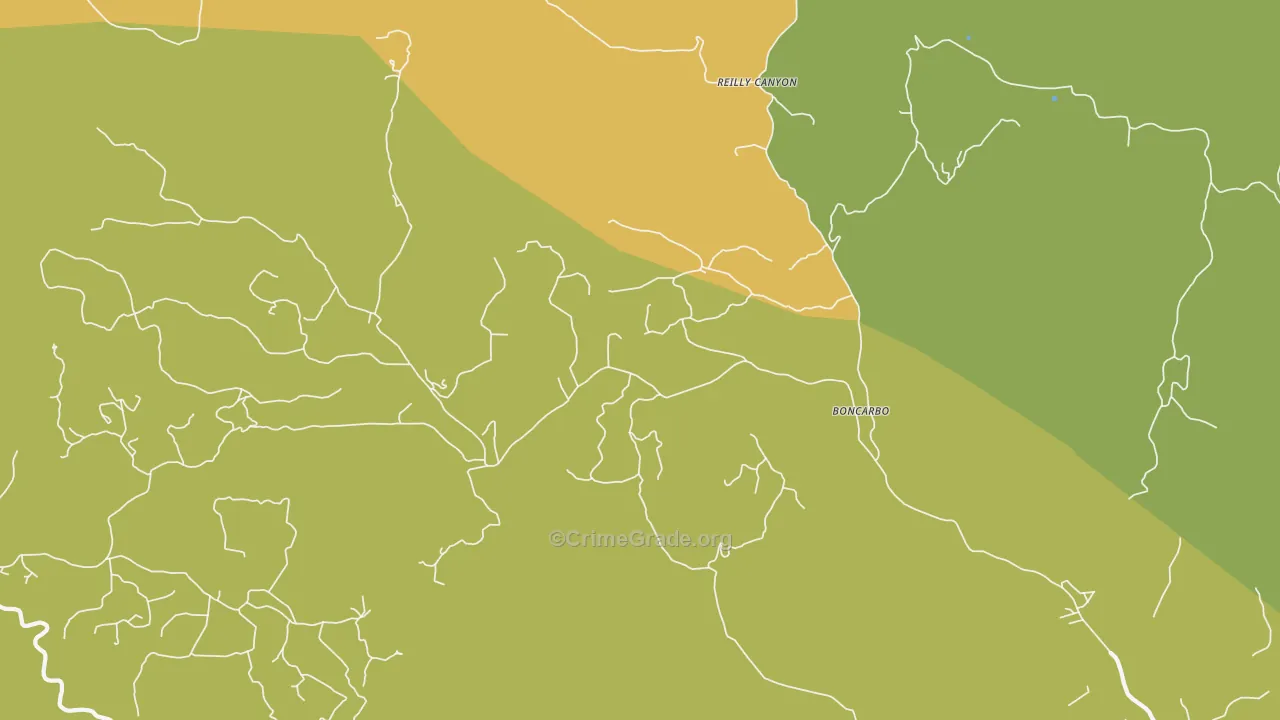 Boncarbo, CO Map of Theft Rates