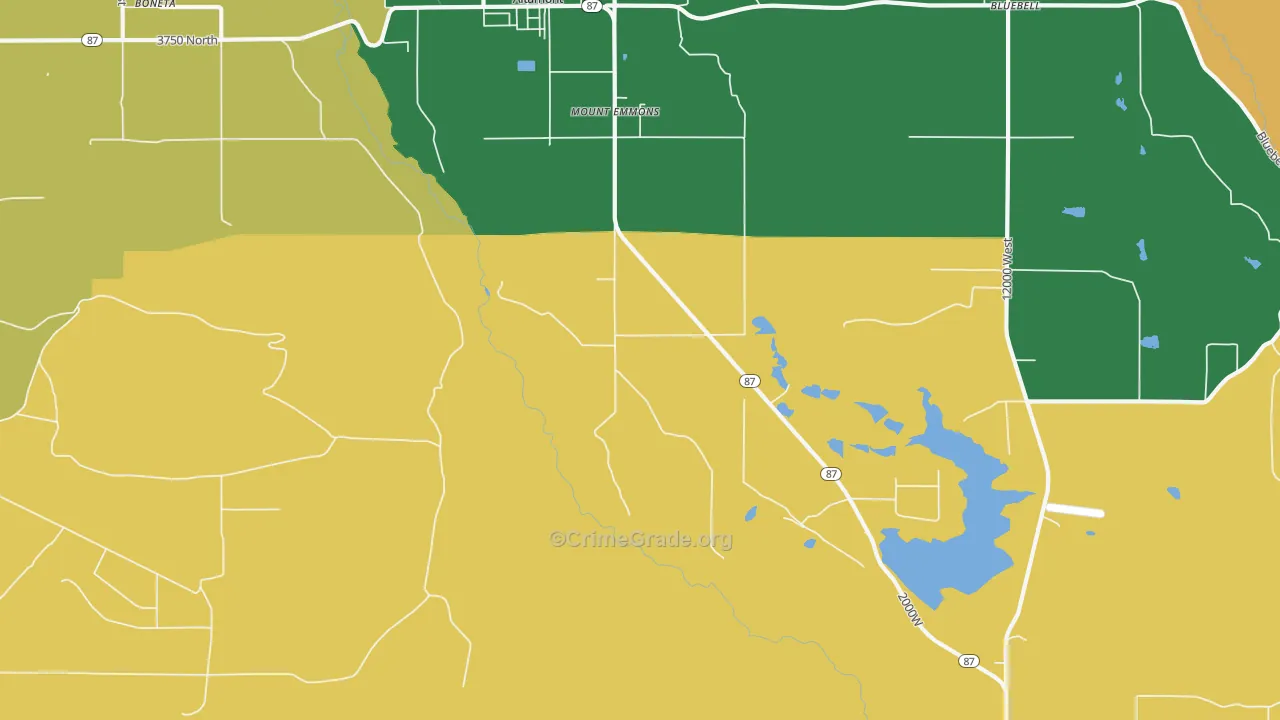 Boneta, UT Map of Theft Rates