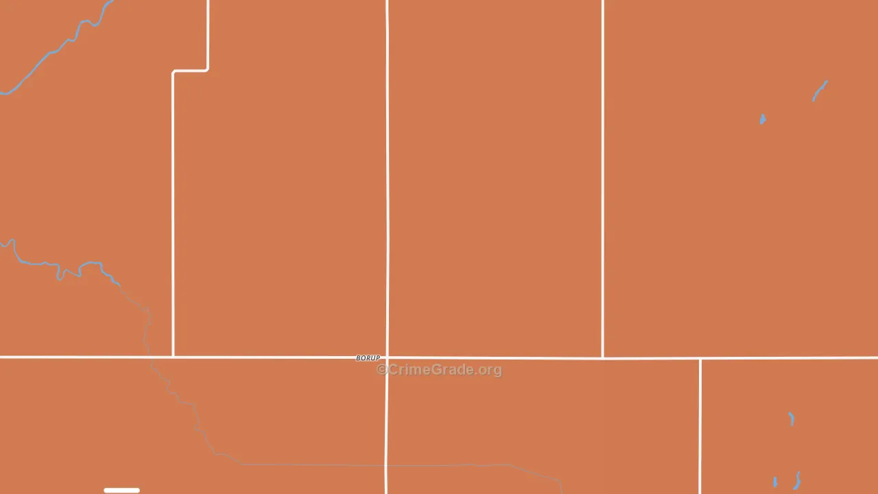 Borup, MN Map of Theft Rates