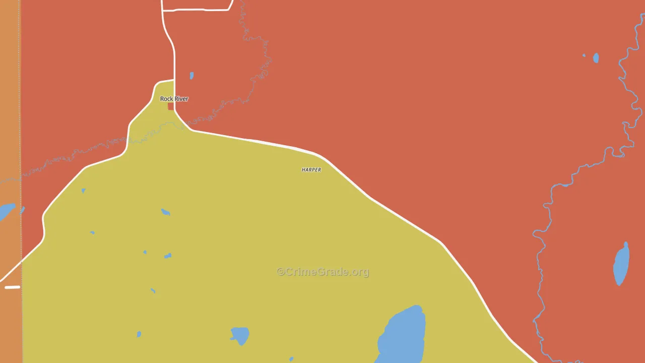 Bosler, WY Map of Theft Rates