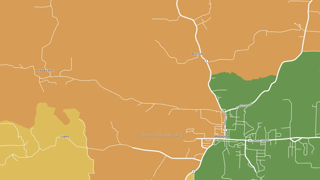 Boswell, AR Map of Theft Rates