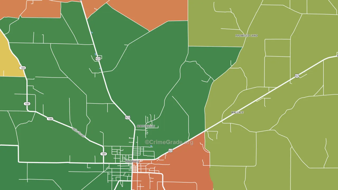 Bovine, AR Map of Theft Rates