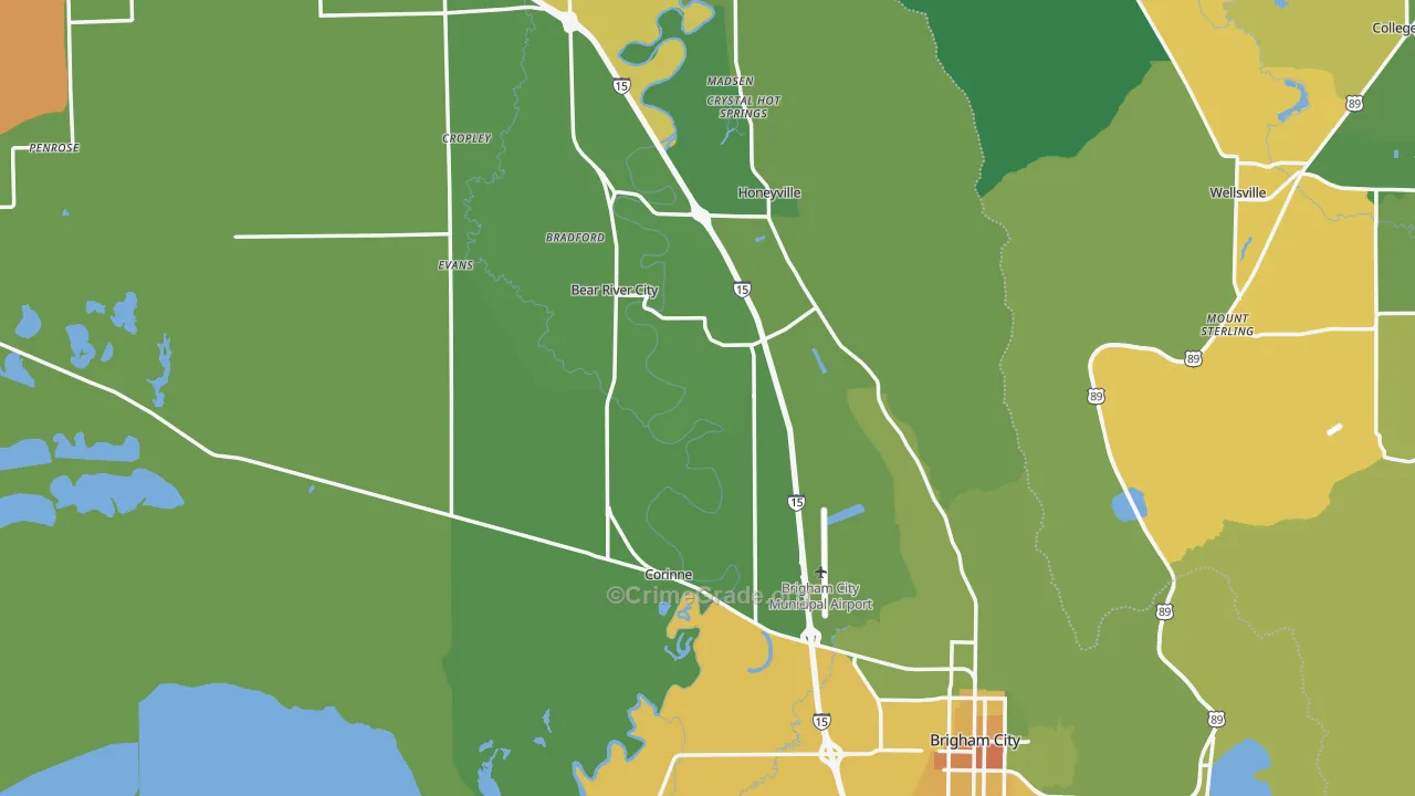 Box Elder County, UT Map of Theft Rates