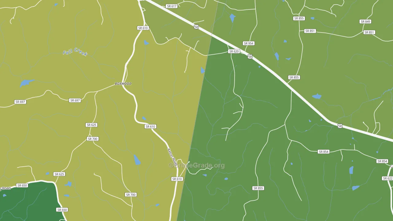 Boxwood, VA Map of Theft Rates