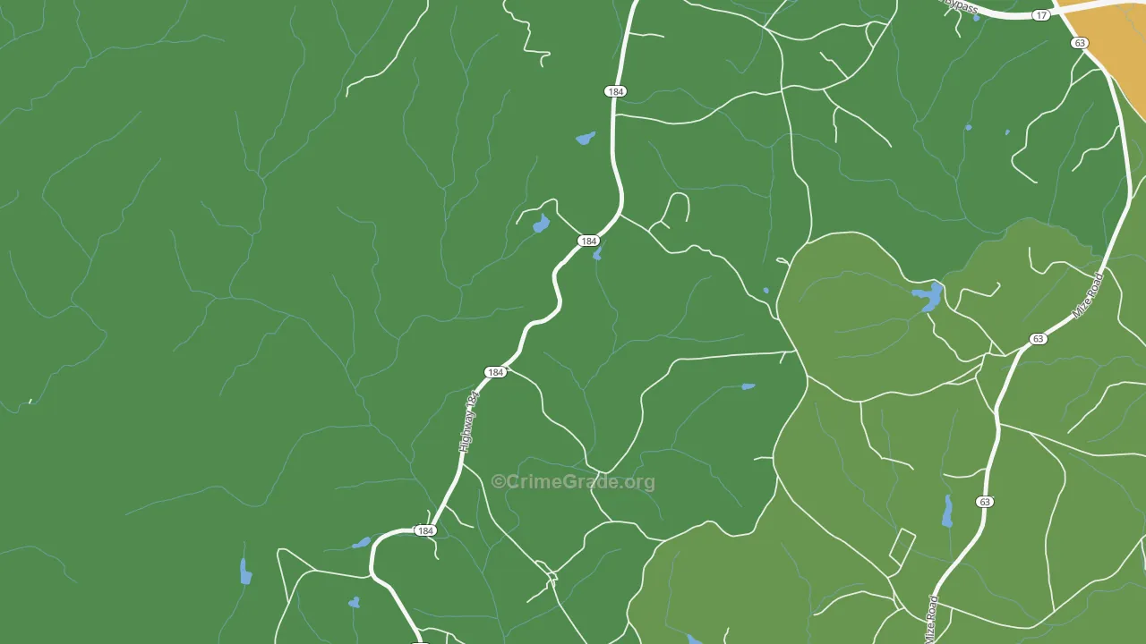 Boydville, GA Map of Theft Rates