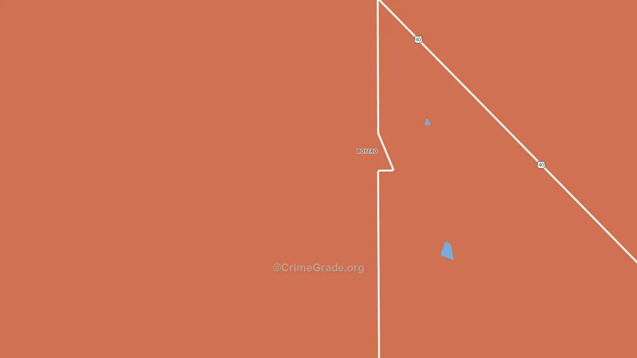 Boyero, CO Map of Theft Rates