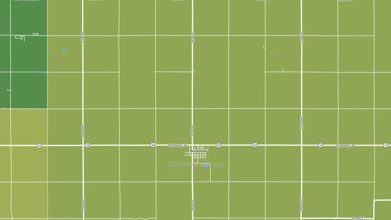 Bradshaw, NE Map of Theft Rates