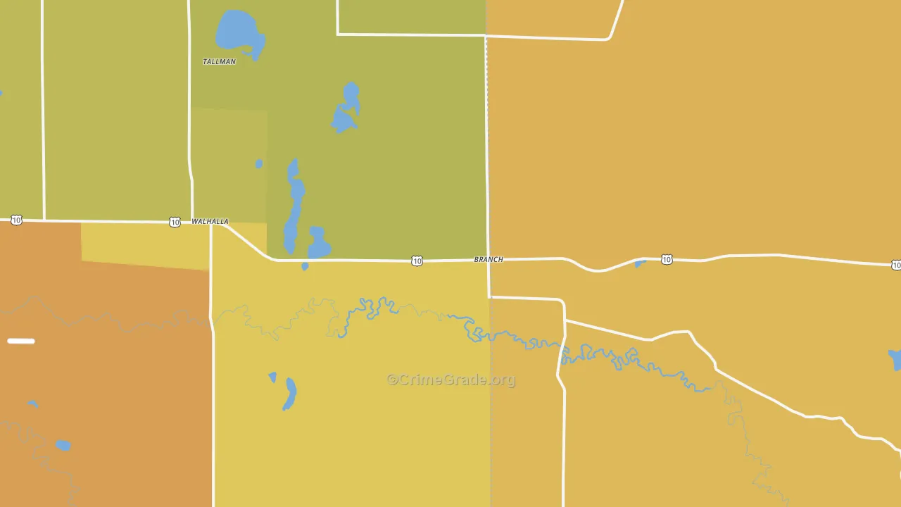 Branch, MI Map of Theft Rates