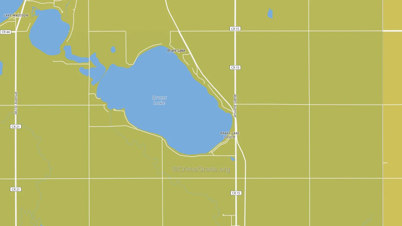 Brant Lake, SD Map of Theft Rates