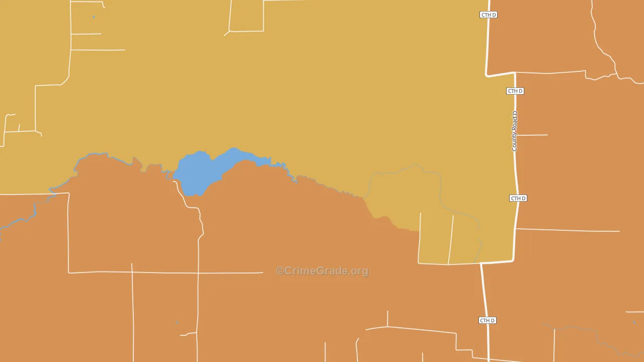 Brantwood, WI Map of Theft Rates