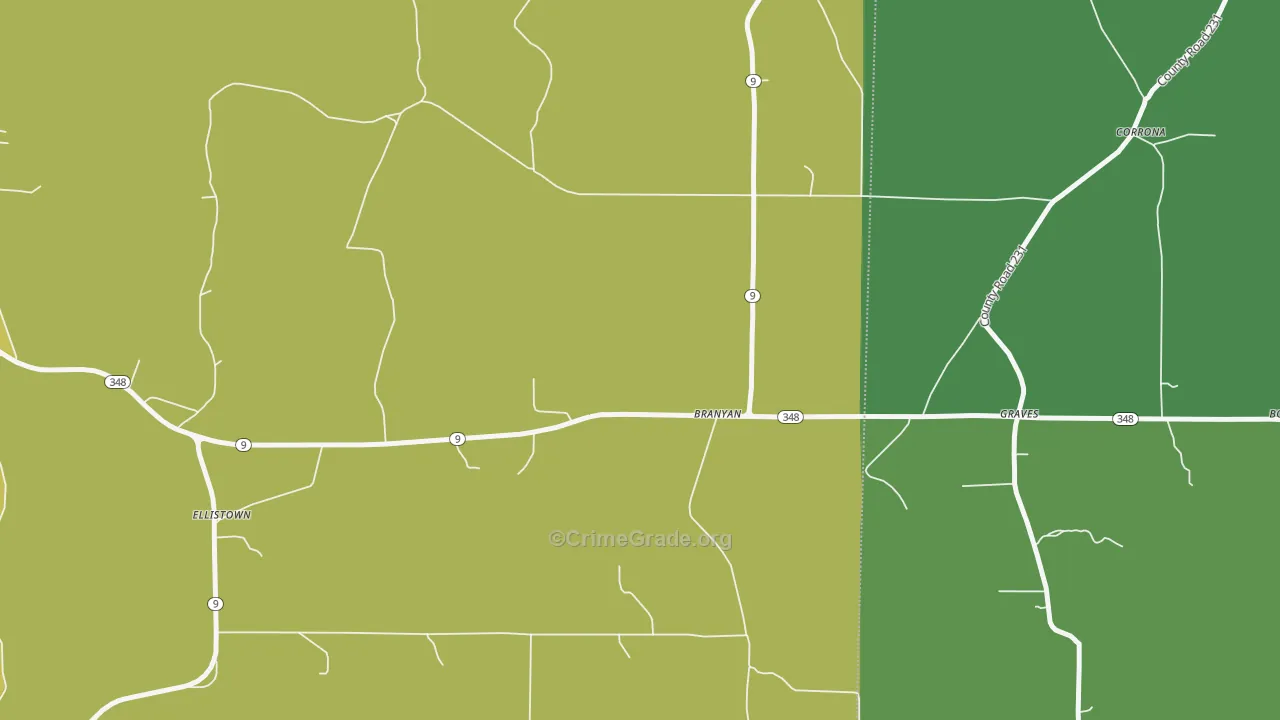 Branyan, MS Map of Theft Rates