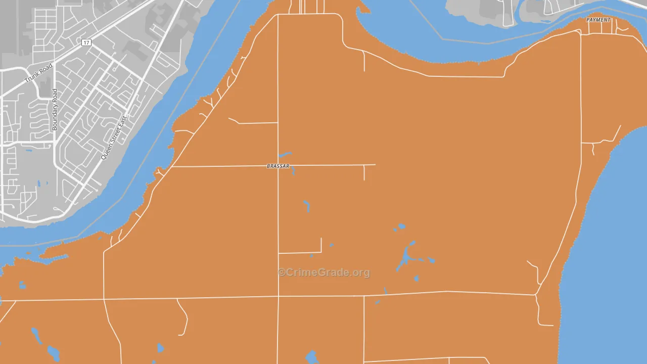 Brassar, MI Map of Theft Rates
