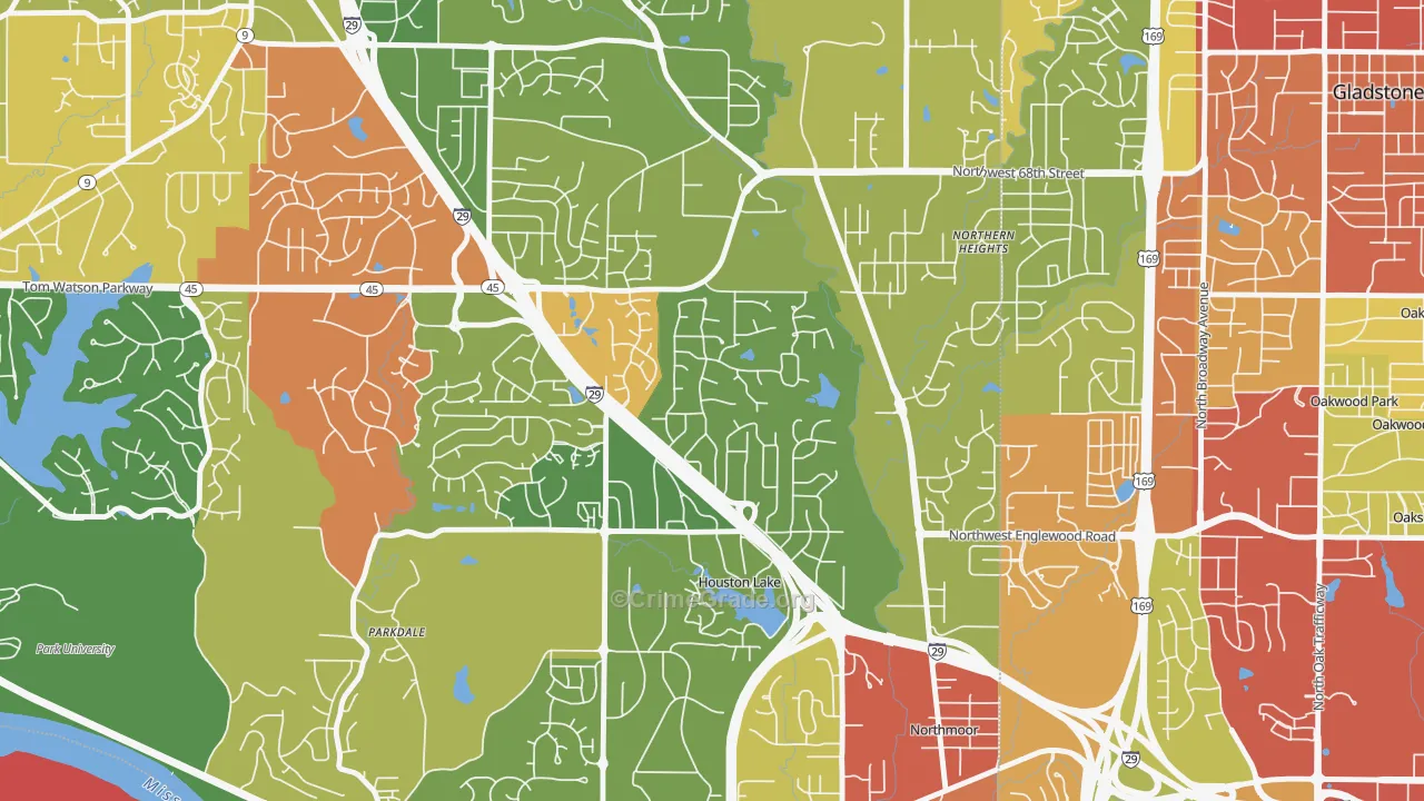Breen Hills, Kansas City, MO Map of Theft Rates