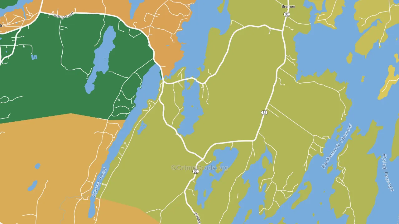 Bremen, ME Map of Theft Rates