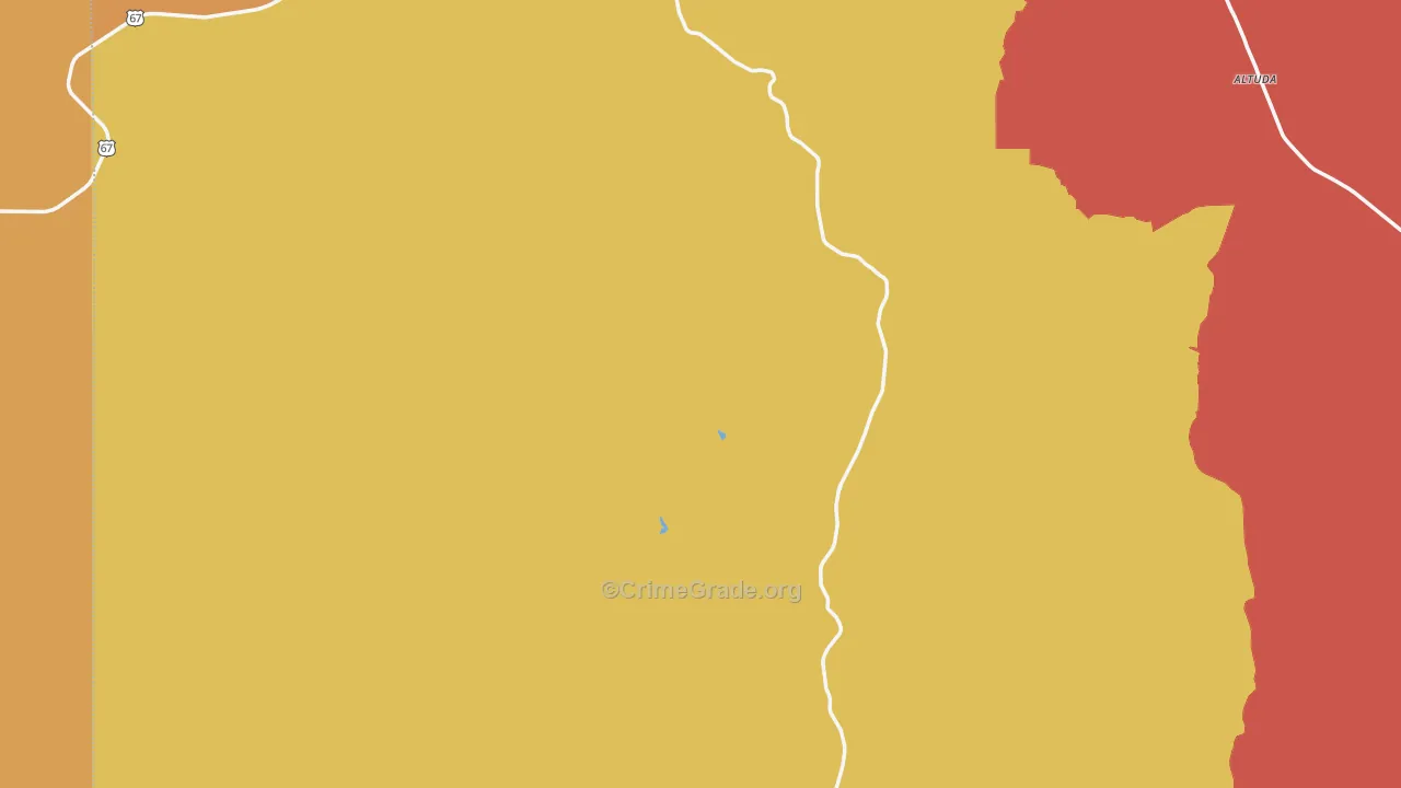 Brewster County, TX Map of Theft Rates