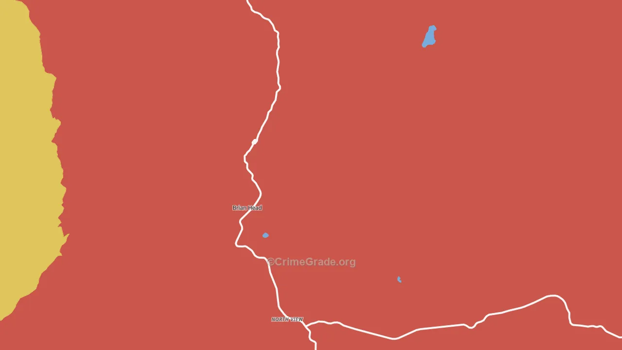 Brian Head, UT Map of Theft Rates