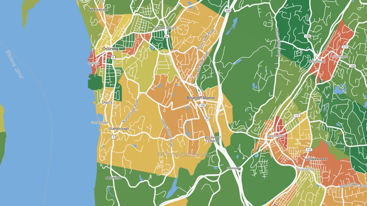 Briarcliff Manor, NY Map of Theft Rates