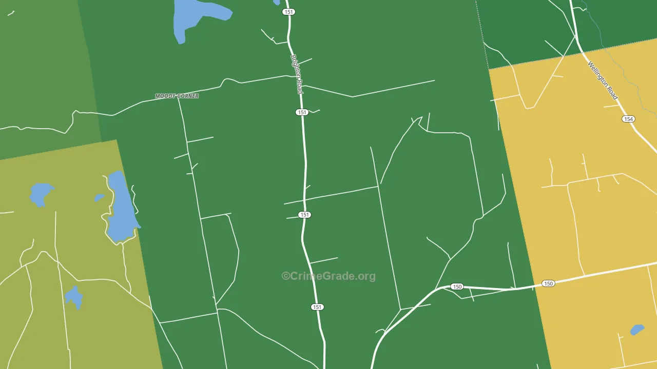 Brighton, ME Map of Theft Rates