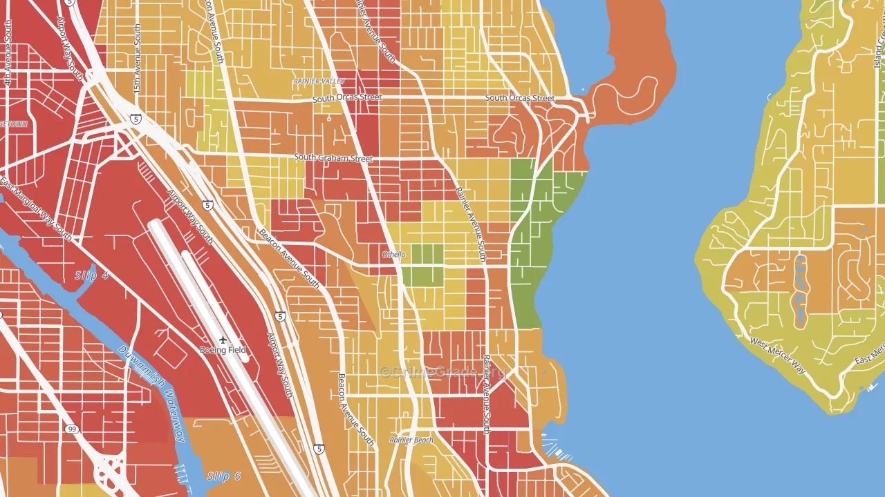Brighton, Seattle, WA Map of Theft Rates