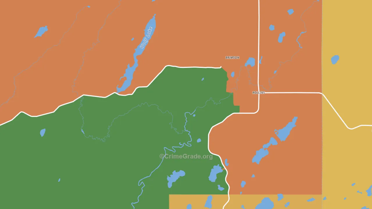 Brimson, MN Map of Theft Rates
