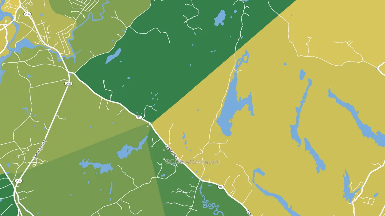 Brixham, ME Map of Theft Rates