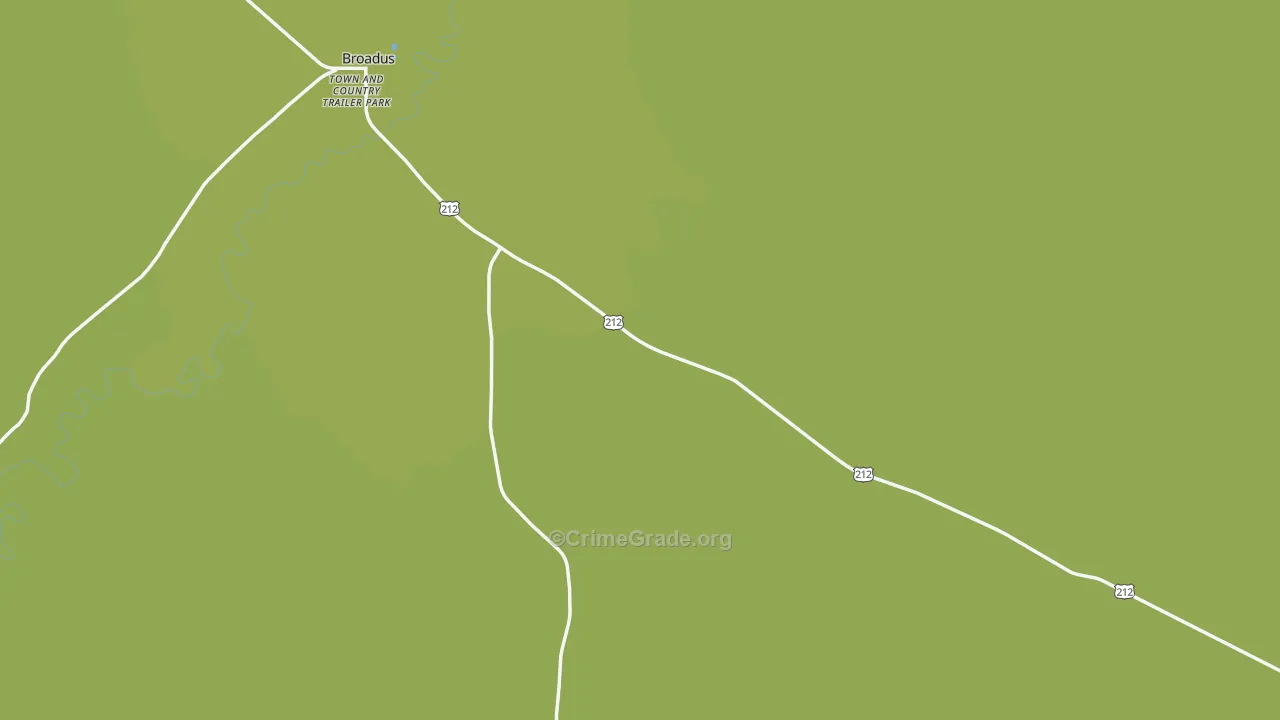 Broadus, MT Map of Theft Rates