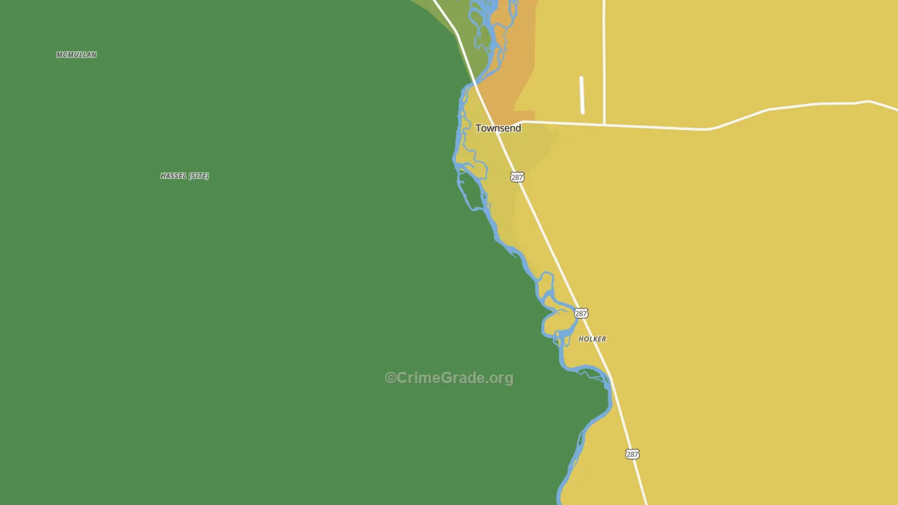 Broadwater County, MT Map of Theft Rates