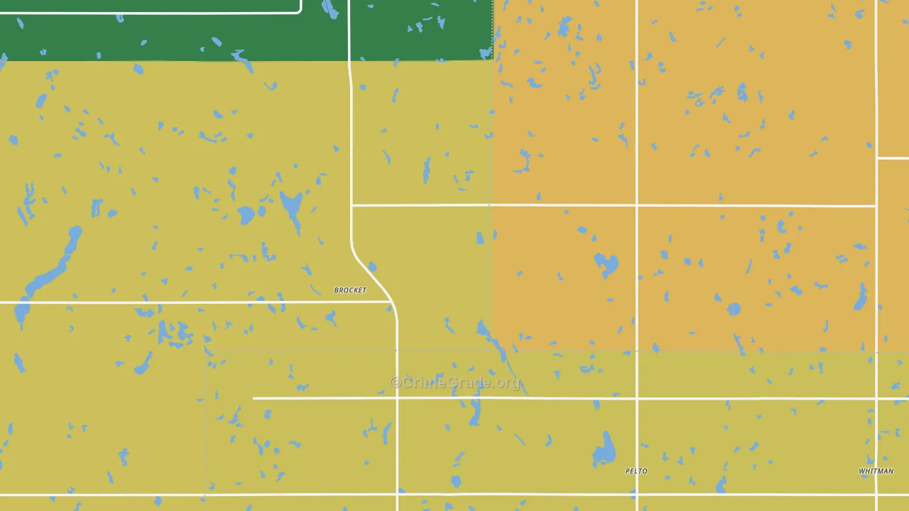 Brocket, ND Map of Theft Rates