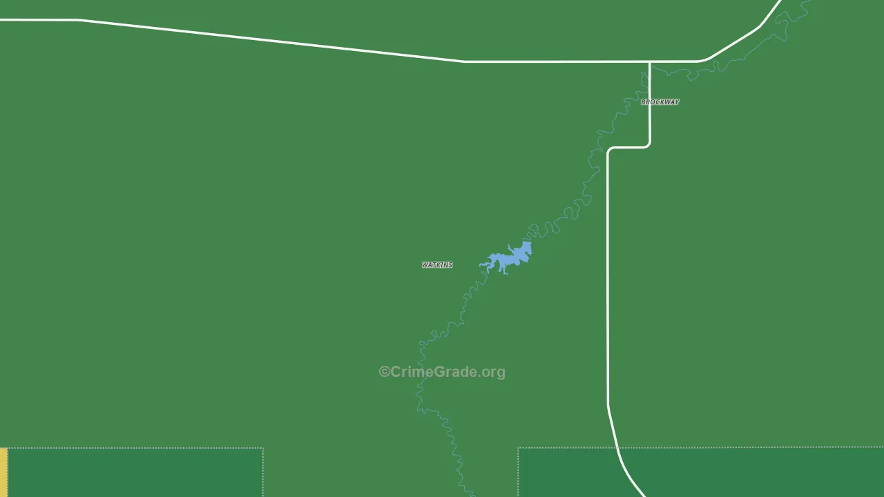 Brockway, MT Map of Theft Rates