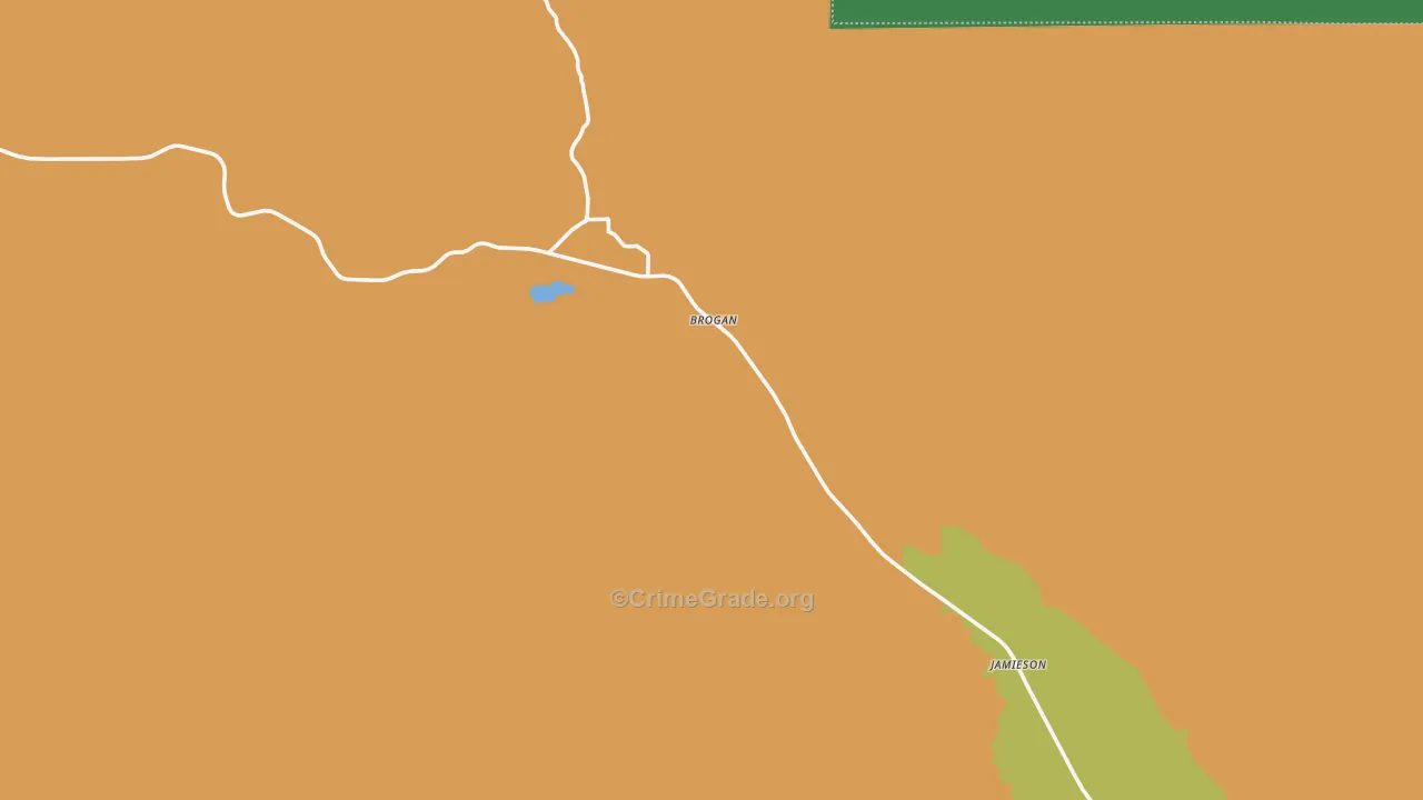 Brogan, OR Map of Theft Rates
