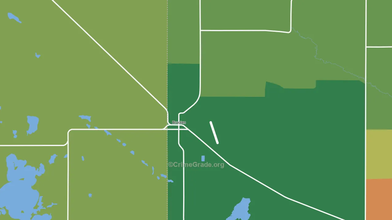 Brooten, MN Map of Theft Rates