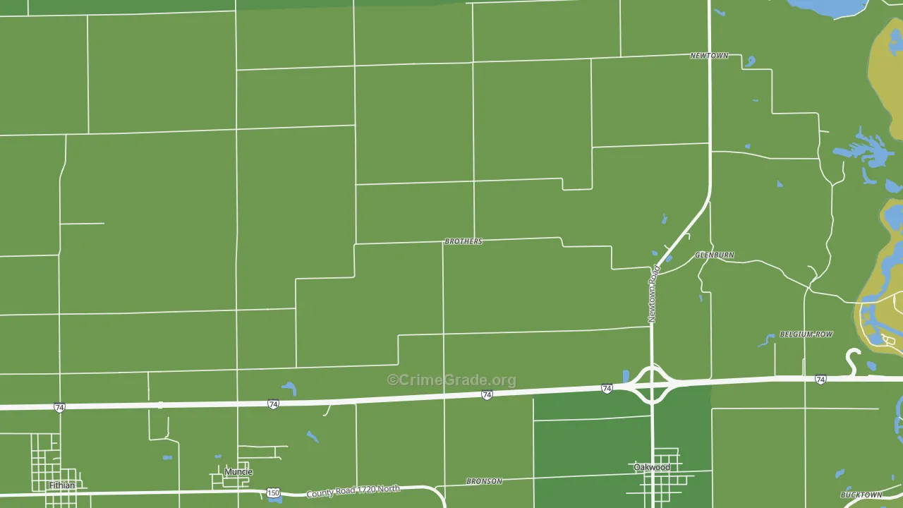 Brothers, IL Map of Theft Rates