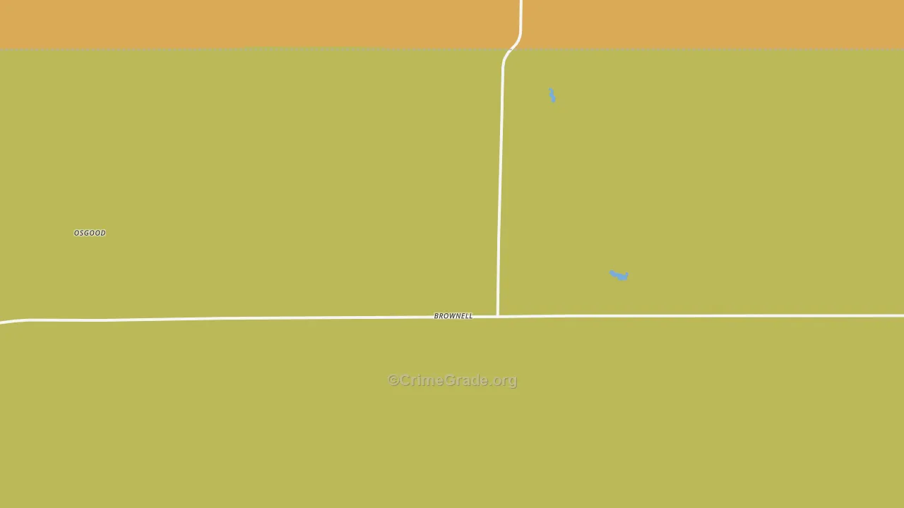 Brownell, KS Map of Theft Rates