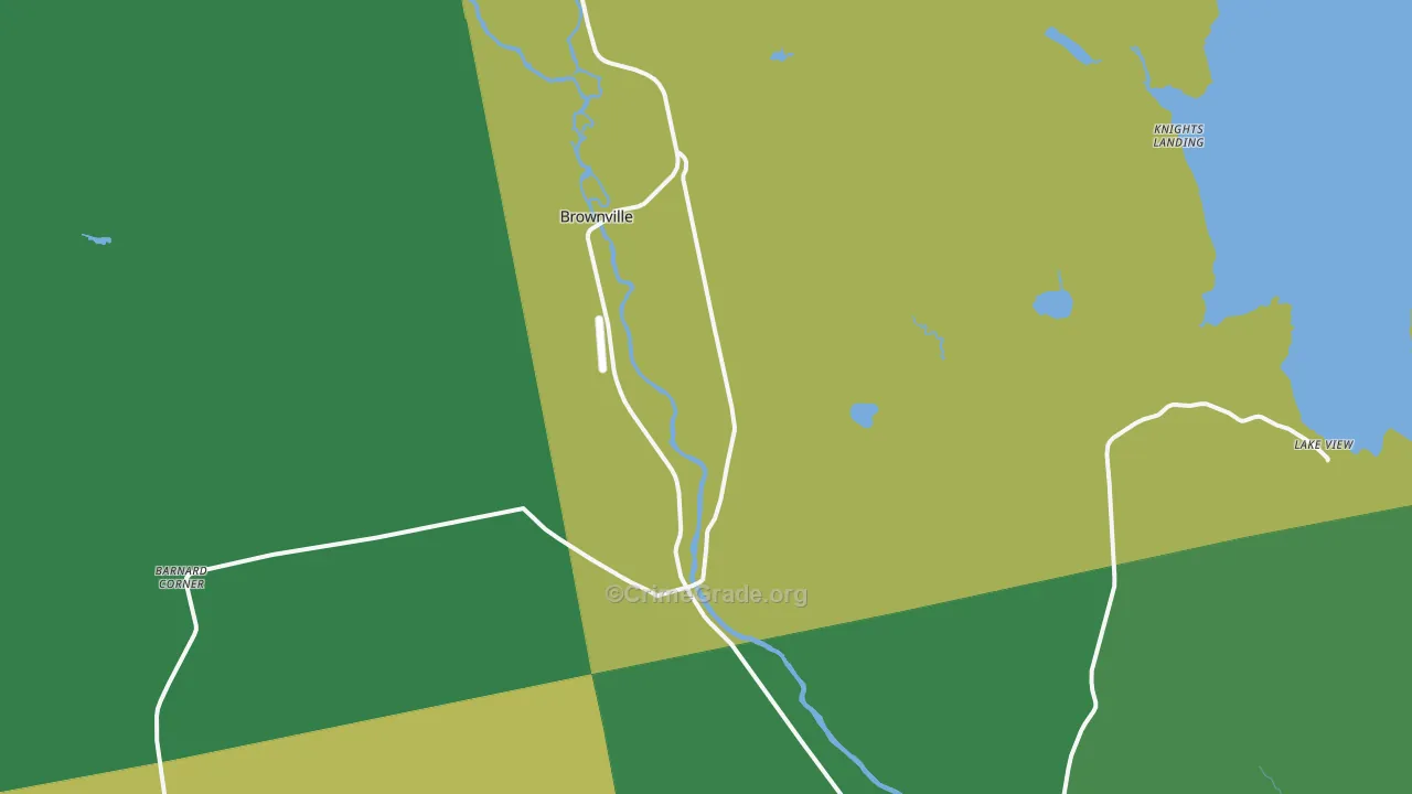 Brownville, ME Map of Theft Rates