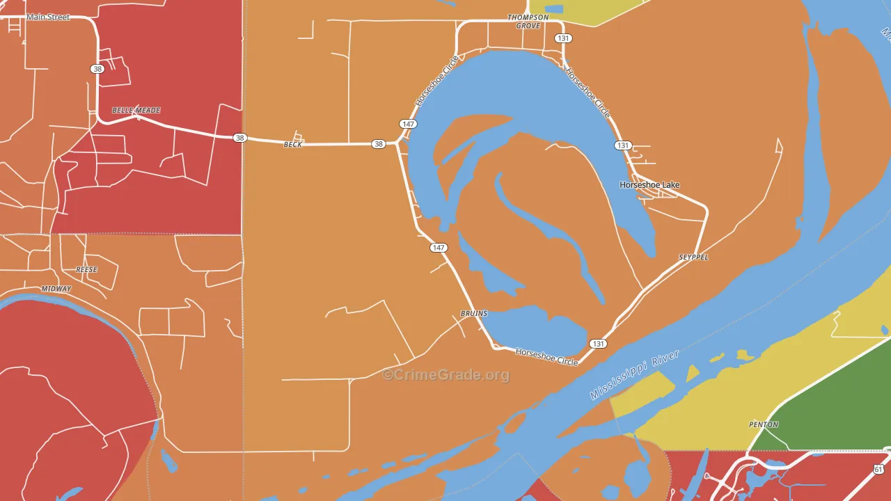 Bruins, AR Map of Theft Rates