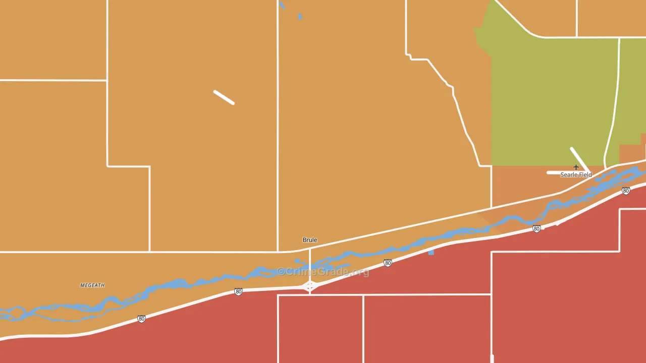 Brule, NE Map of Theft Rates