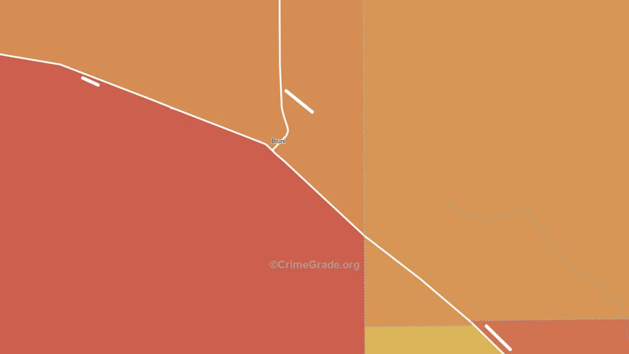 Bruni, TX Map of Theft Rates