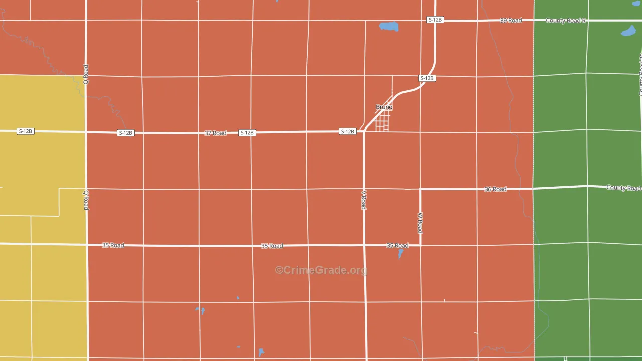 Bruno, NE Map of Theft Rates