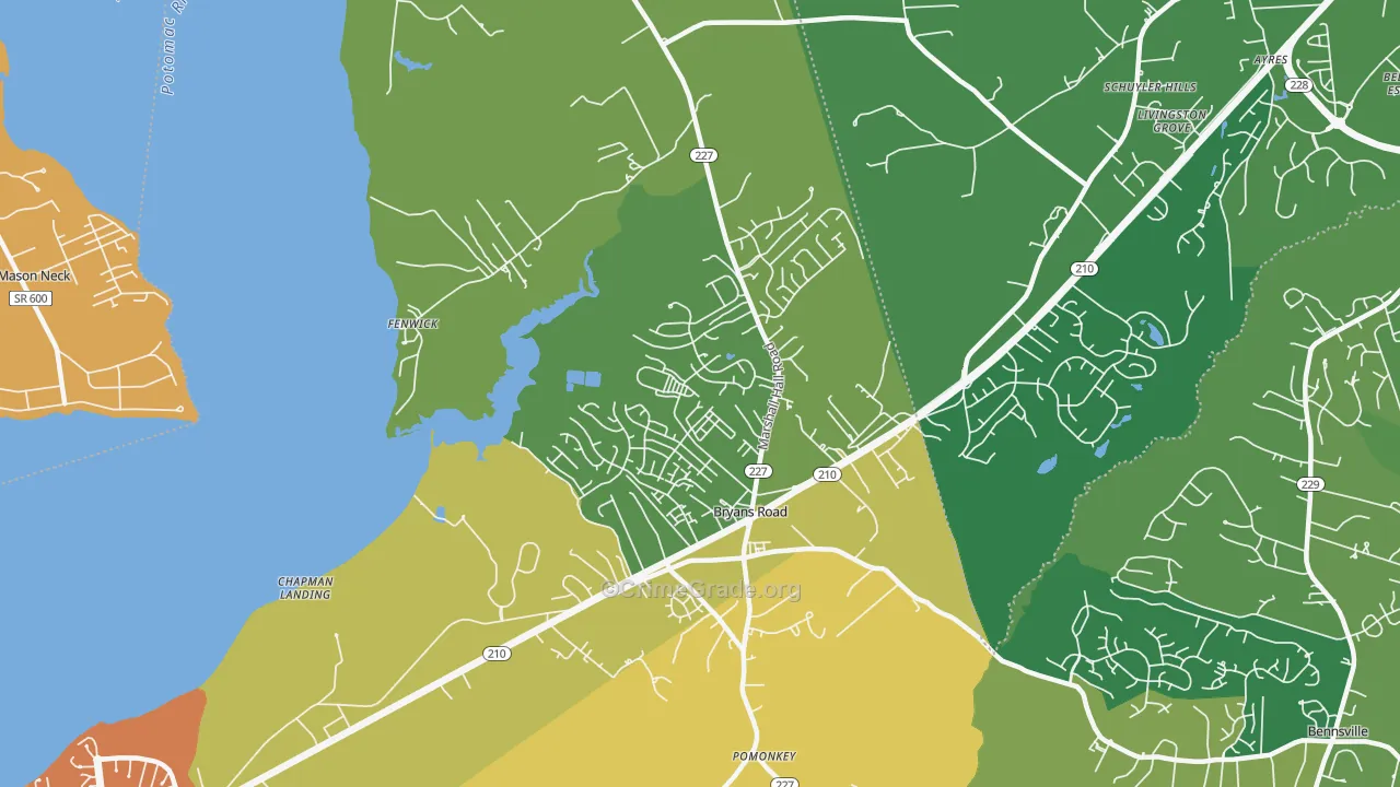 Bryans Road, MD Map of Theft Rates