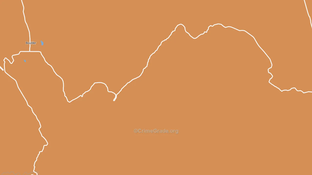 Bryce Canyon, UT Map of Theft Rates
